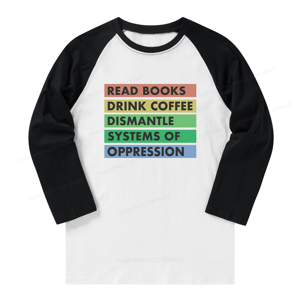 Pagewings Read Books Long Sleeve Raglan T-shirt
