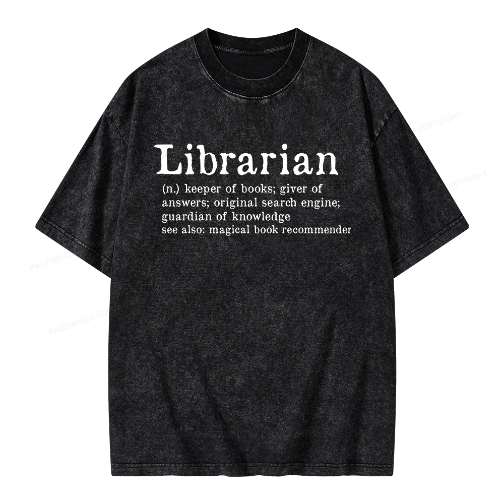 Pagewings Librarian Unisex Washed T-shirt