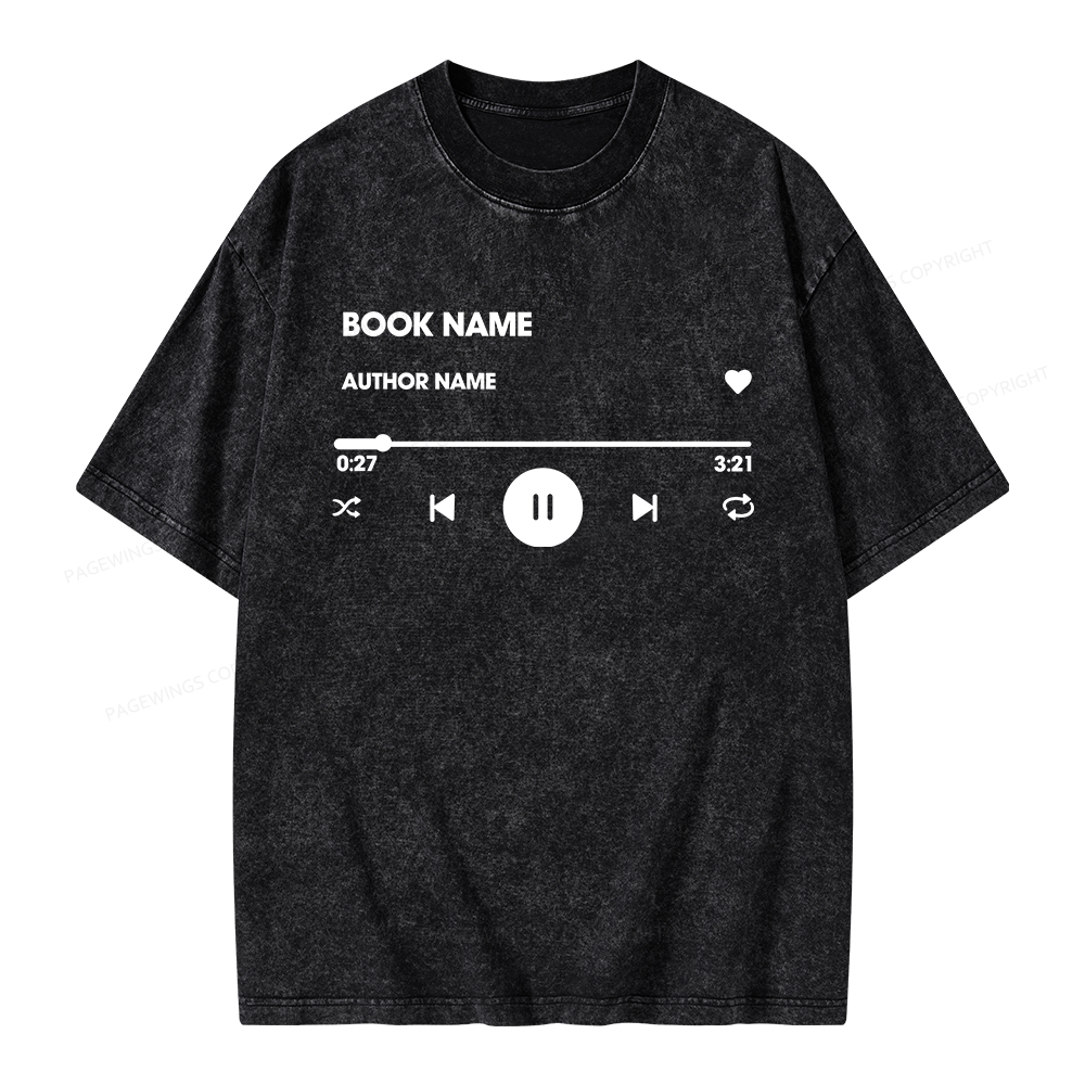 Pagewings Personalized Book Name Unisex Washed T-shirt