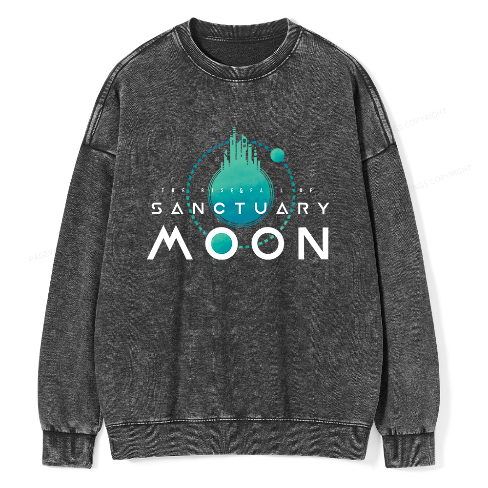 Pagewings Sanctuary Moon Unisex Washed Sweatshirt