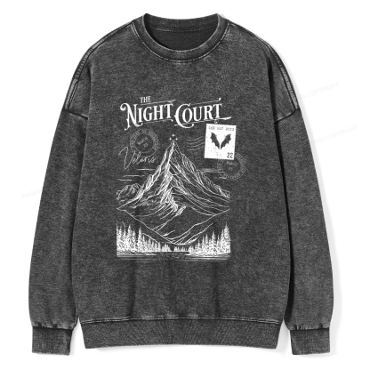 Pagewings  The Night Court Unisex Washed Sweatshirt
