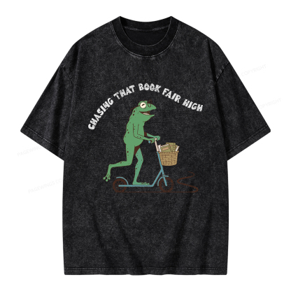 Pagewings Chasing That Book Fair High Unisex Washed T-shirt