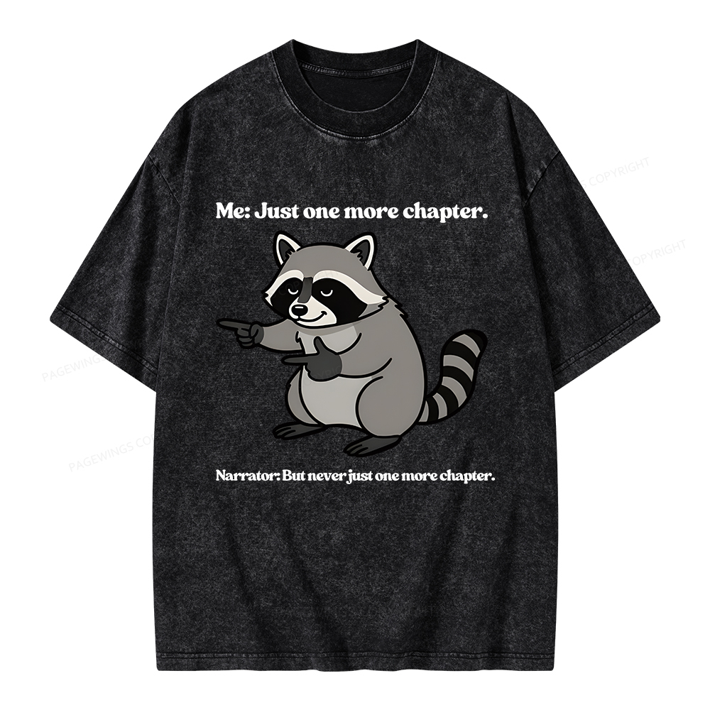 Pagewings Just One More Chapter Unisex Washed T-shirt