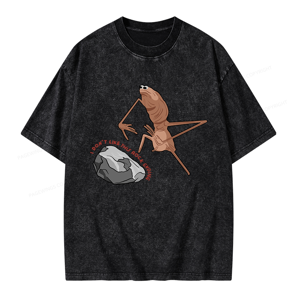 Pagewings I Don’t Like This Rock Ending Unisex Washed T-shirt