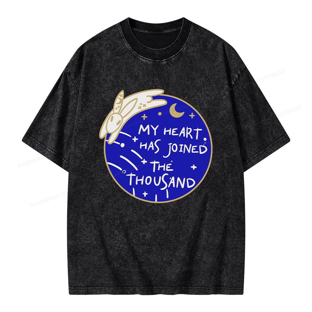 Pagewings My Heart Has Joined The Thousand Unisex Washed T-shirt