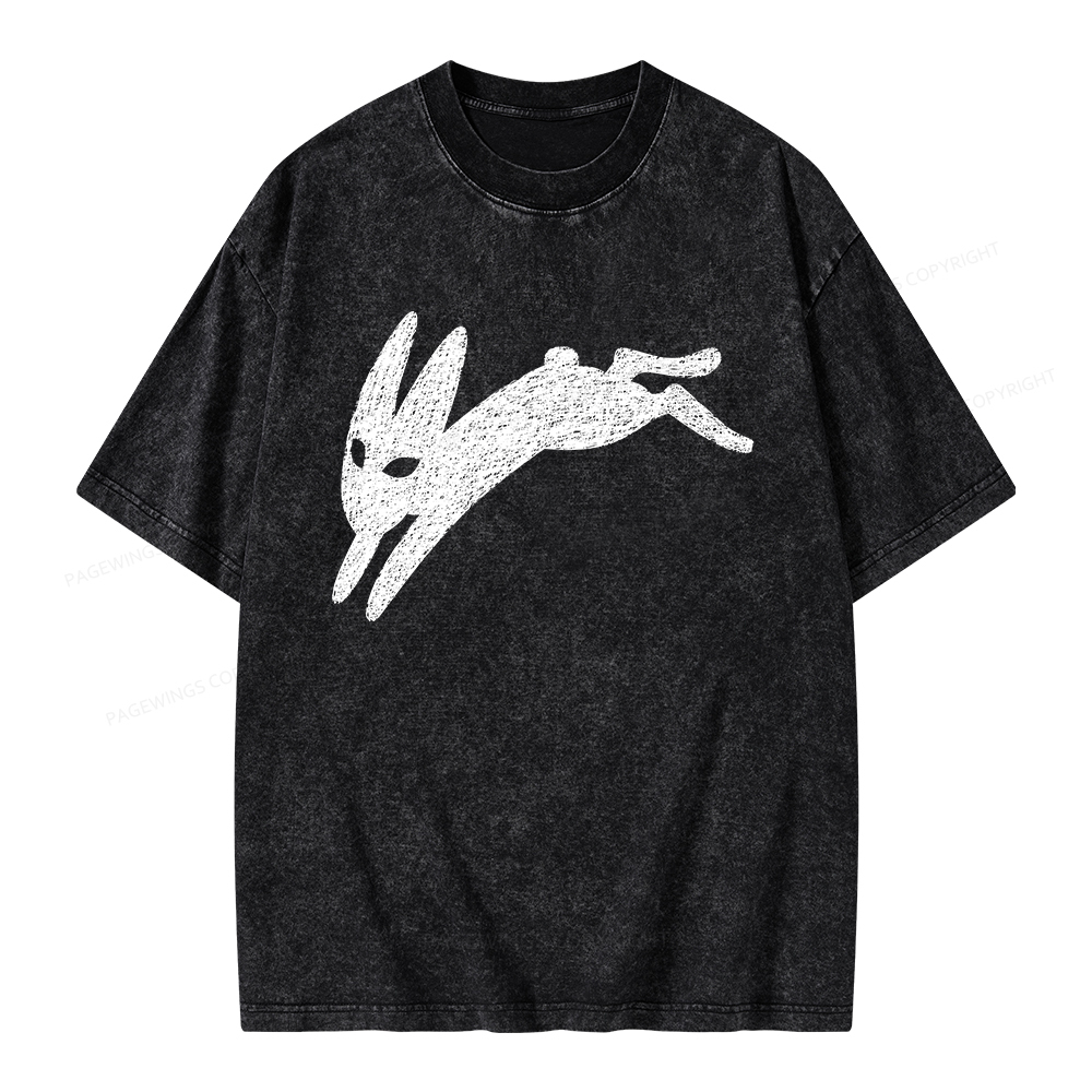 Pagewings Death Bunny Unisex Washed T-shirt