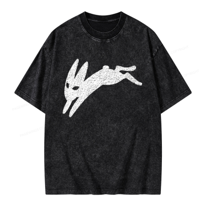 Pagewings Death Bunny Unisex Washed T-shirt