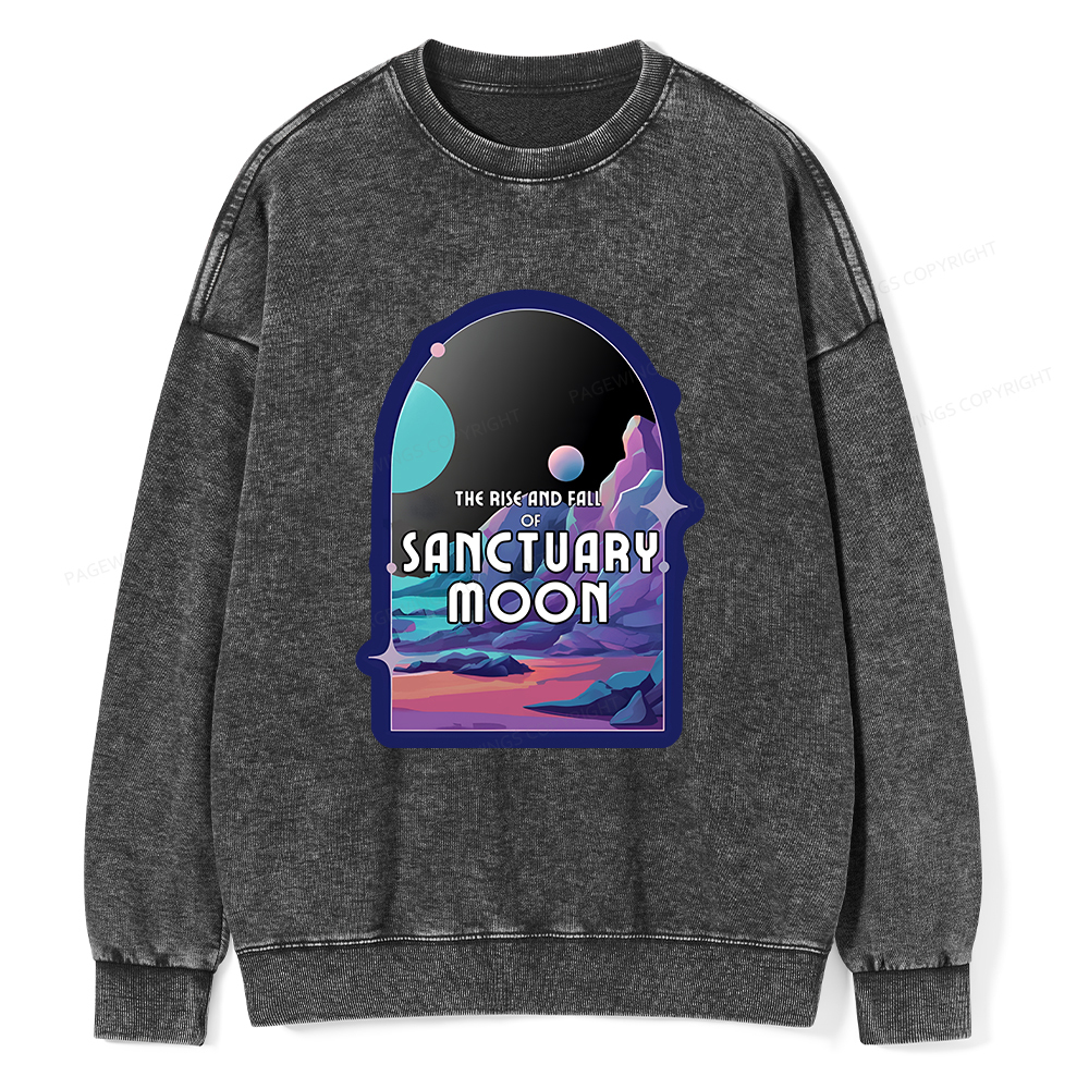 Pagewings Sanctuary Moon Unisex Washed Sweatshirt