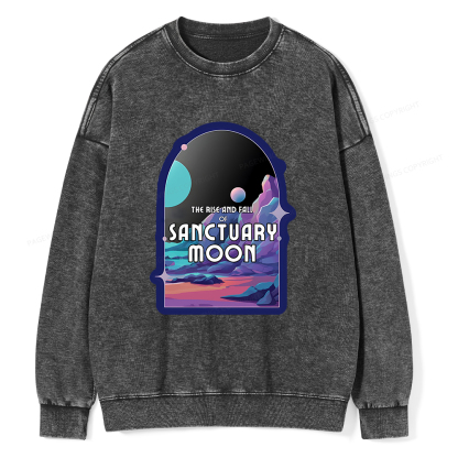 Pagewings Sanctuary Moon Unisex Washed Sweatshirt