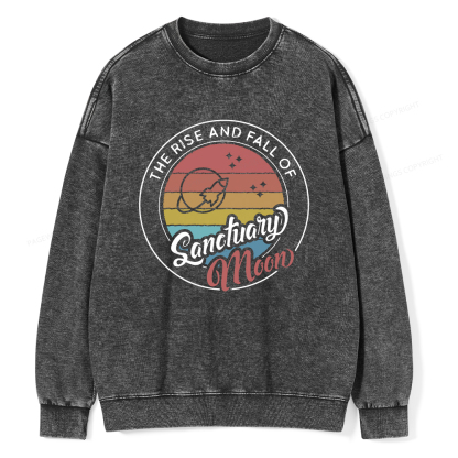 Pagewings The Rise and Fall of Sanctuary Moon Unisex Washed Sweatshirt