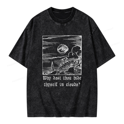 Pagewings Why Dost Thou Hide Thyself In Clouds Unisex Washed T-shirt
