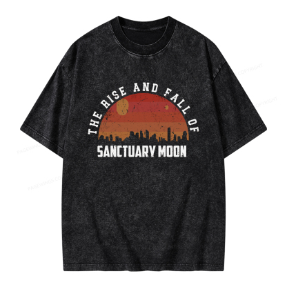 Pagewings Sanctuary Moon Vintage Unisex Washed T-shirt