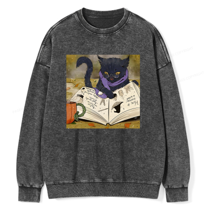 Pagewings Magic Book Lover Unisex Washed Sweatshirt