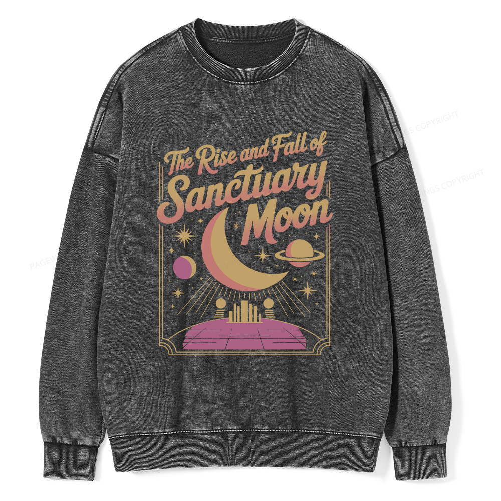 Pagewings Sanctuary Moon Unisex Washed Sweatshirt