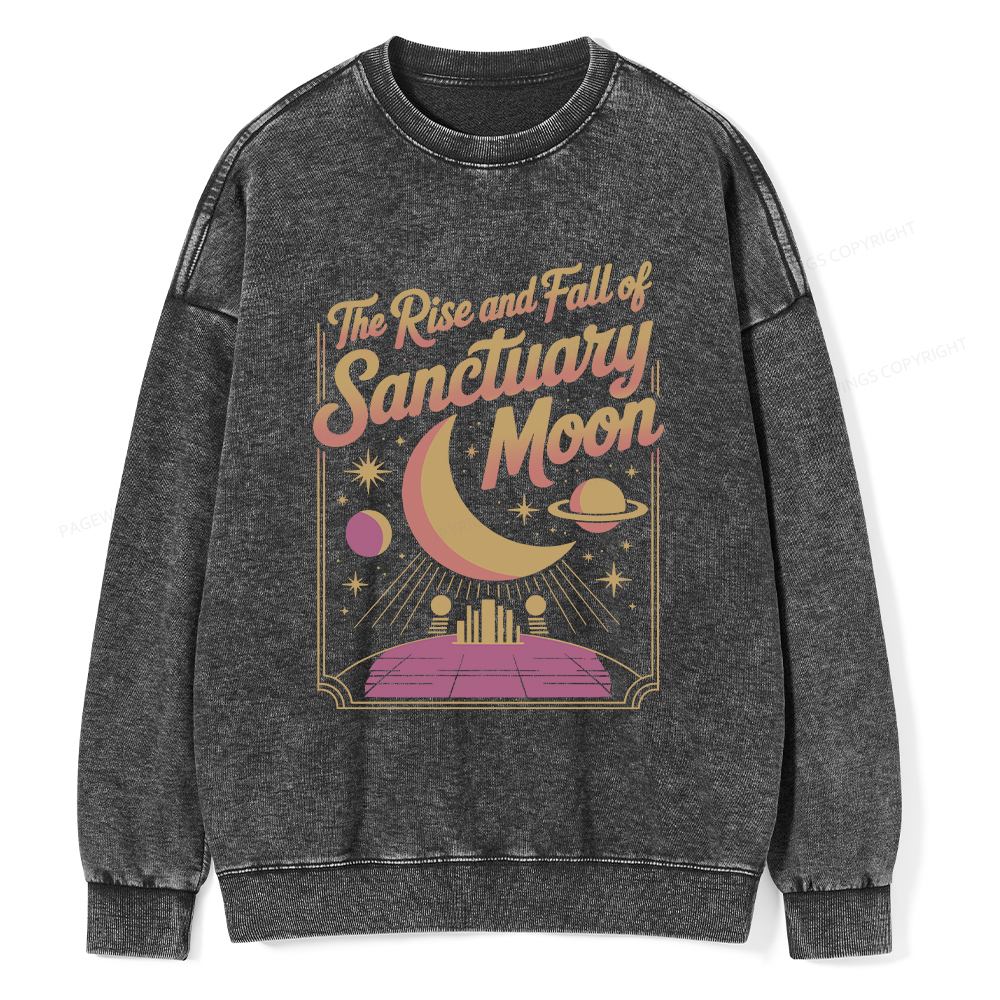 Pagewings Sanctuary Moon Unisex Washed Sweatshirt
