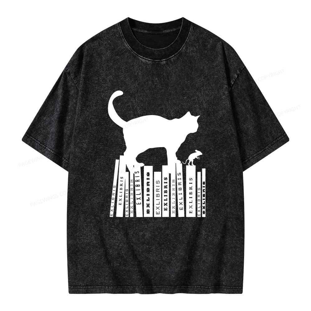 Pagewings Bookplate Creative T-shirt Unisex Washed T-shirt