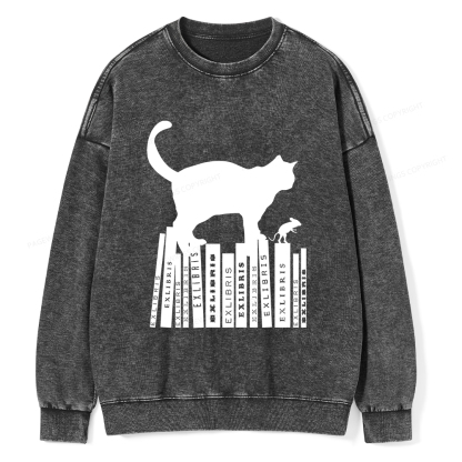Pagewings Bookplate Creative T-shirt Unisex Washed Sweatshirt