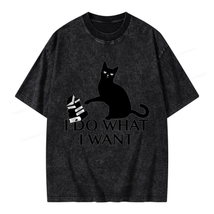Pagewings I Do What I Want Unisex Washed T-shirt