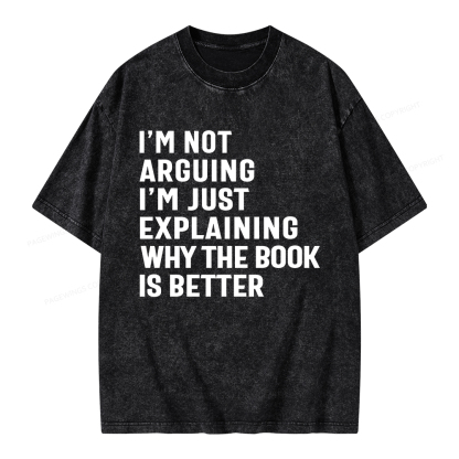 Pagewings Why The Book Is Better Unisex Washed T-shirt