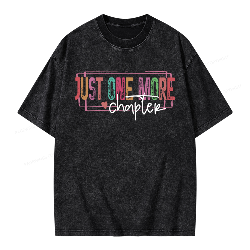 Pagewings Just One More Chapter Unisex Washed T-shirt