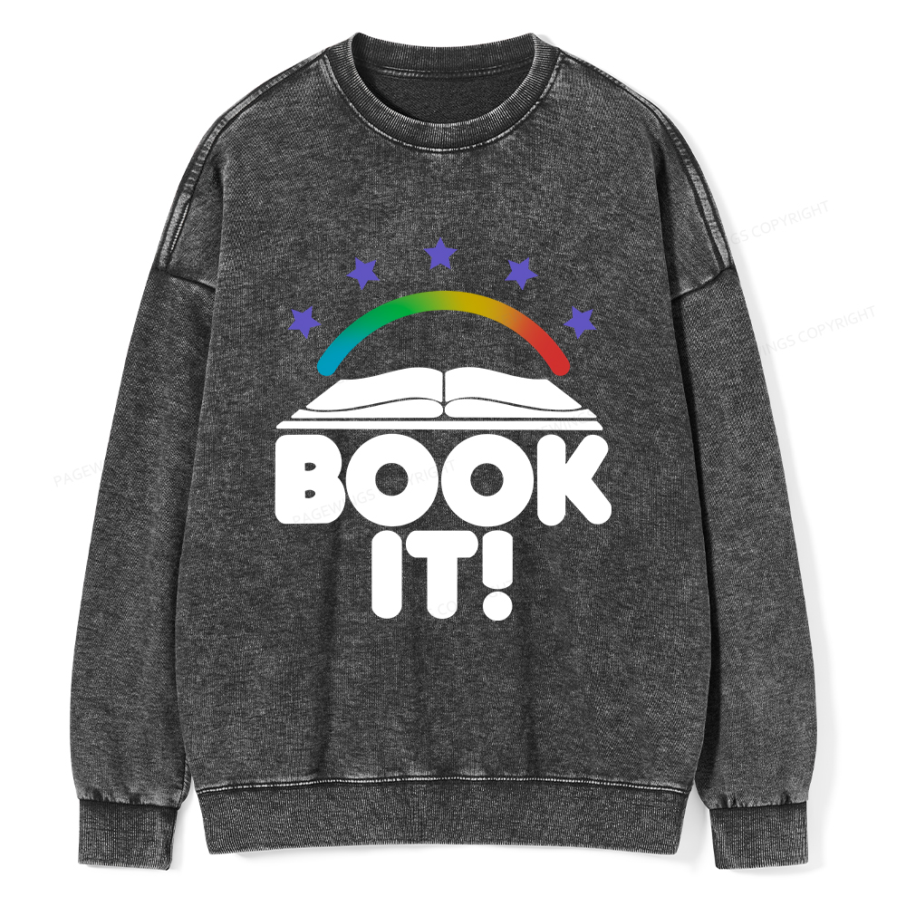 Pagewings Book It Unisex Washed Sweatshirt