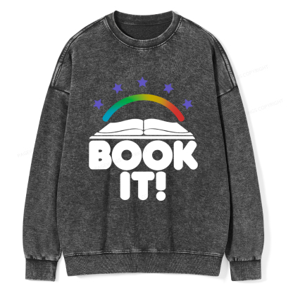 Pagewings Book It Unisex Washed Sweatshirt