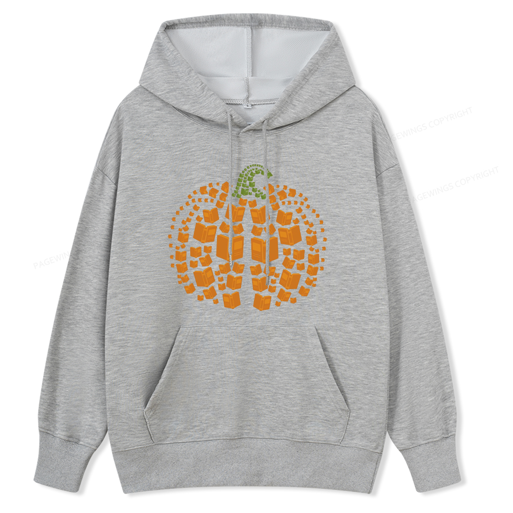 Pagewings Thanksgiving Book Pumpkin Unisex Classic Hoodie
