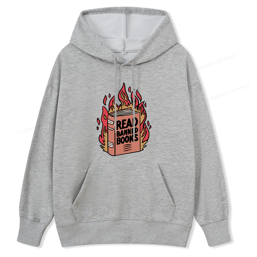 Pagewings Read Banned Books  Unisex Classic Hoodie