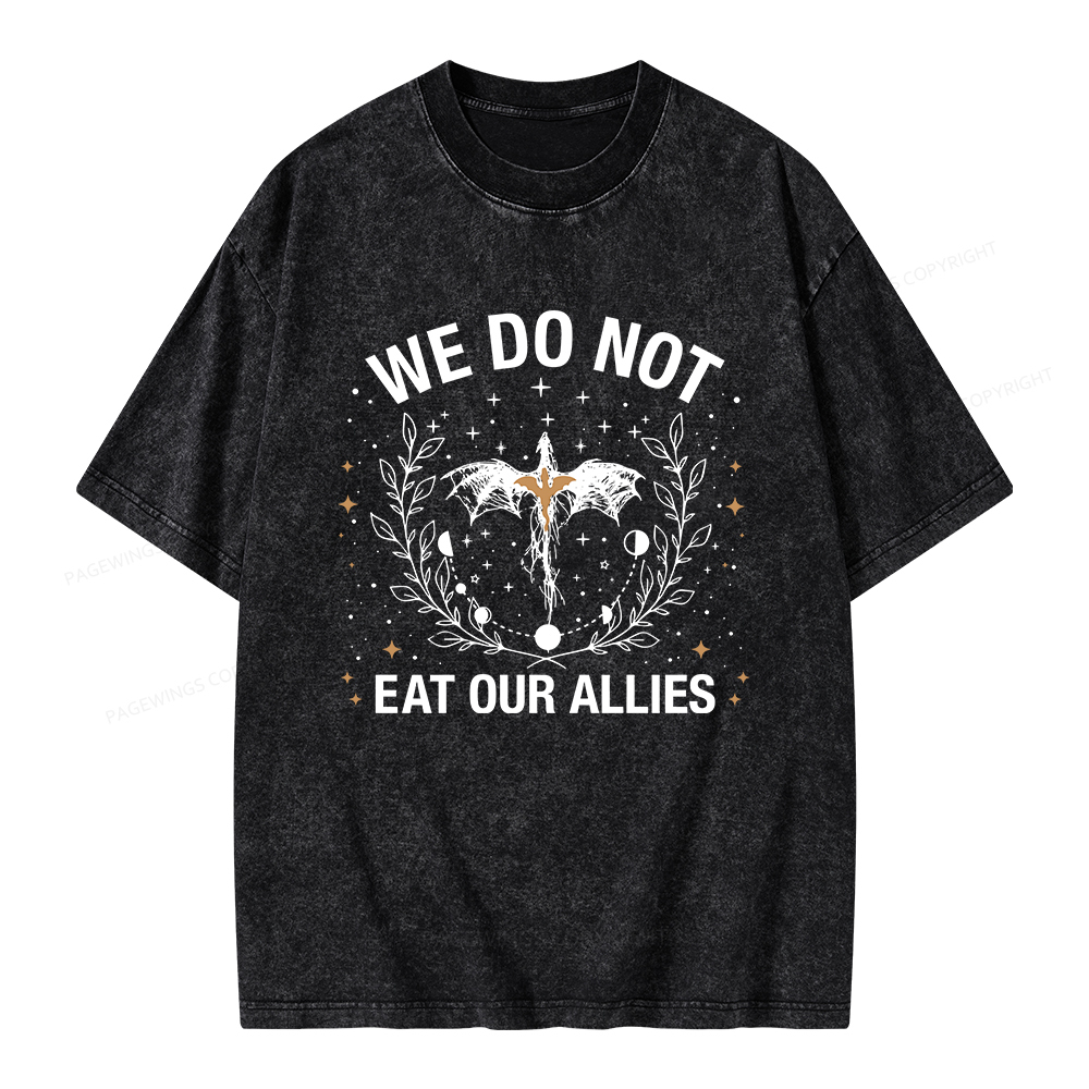 Pagewings We Do Not Eat Our Allies Unisex Washed T-shirt