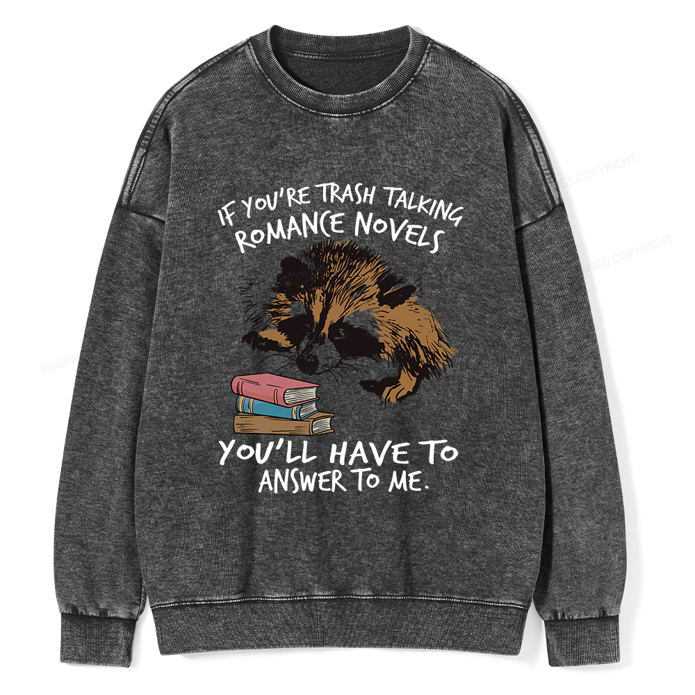 Pagewings Talking Ronan E Novels Unisex Washed Sweatshirt