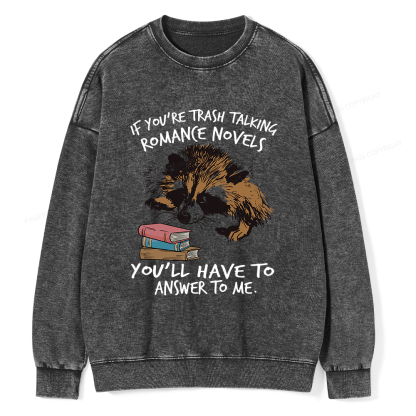 Pagewings Talking Ronan E Novels Unisex Washed Sweatshirt