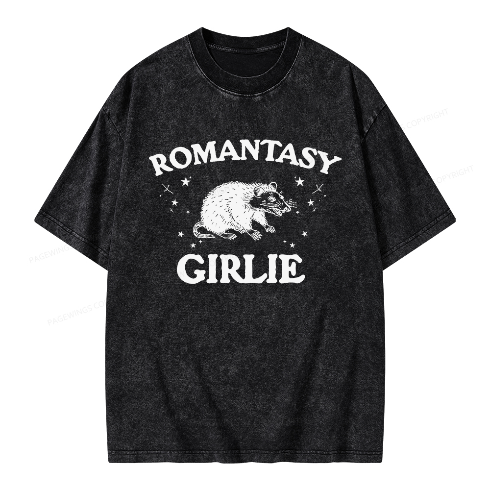 Pagewings Romantasy Girlie Unisex Washed T-shirt