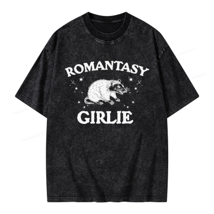 Pagewings Romantasy Girlie Unisex Washed T-shirt