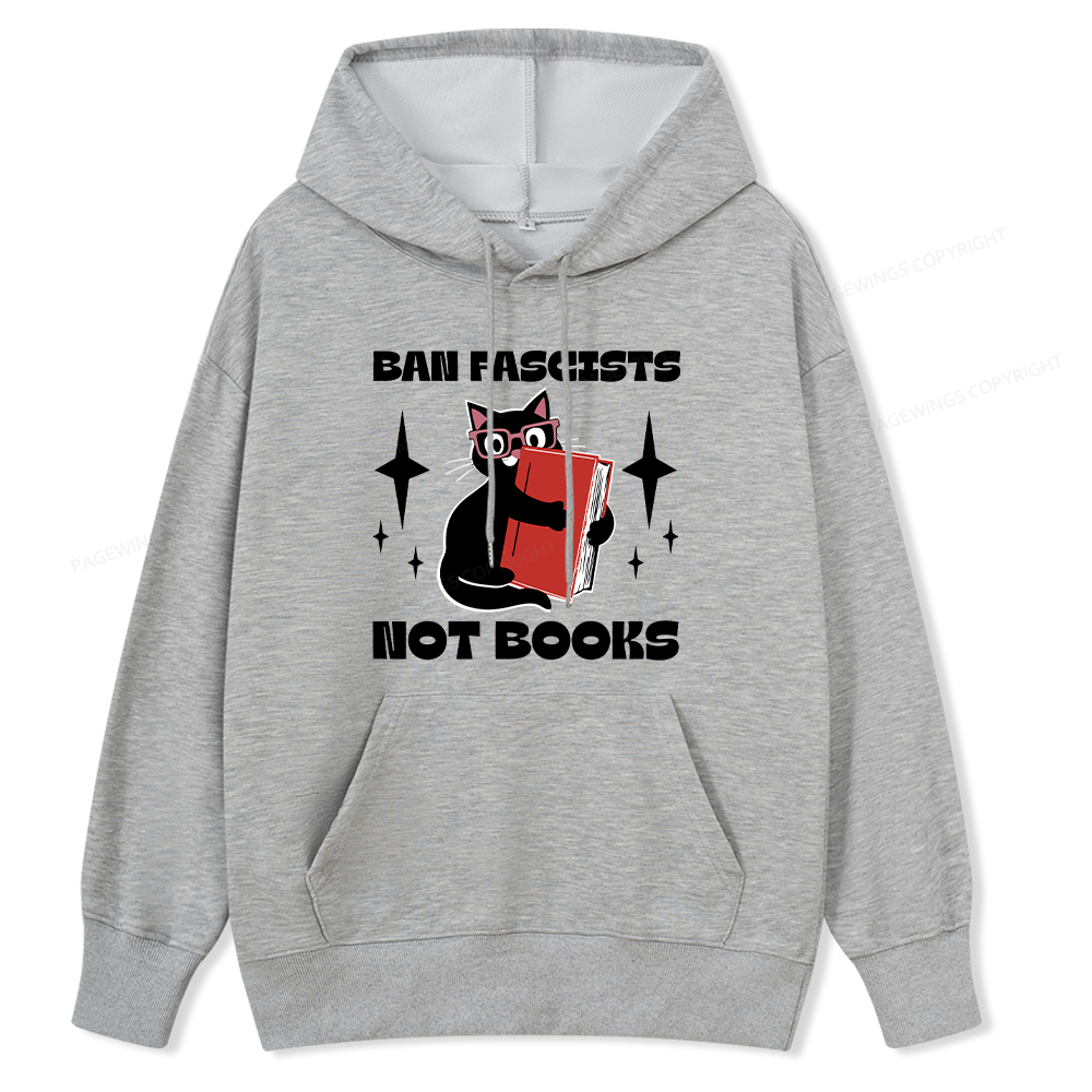 Pagewings Ban Fascists Not Books Unisex Classic Hoodie