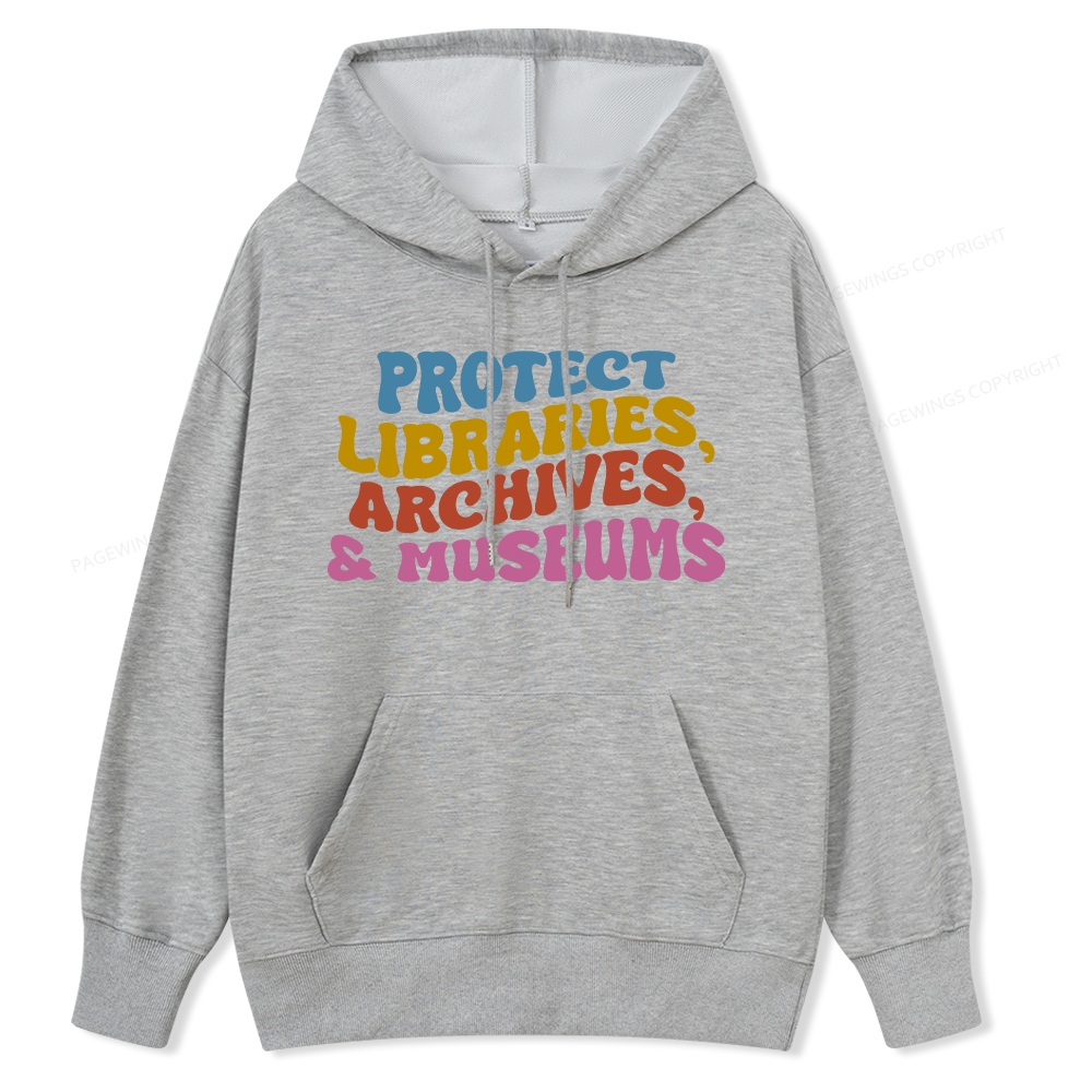 Pagewings Protect Libraries Archives And Museums Unisex Classic Hoodie