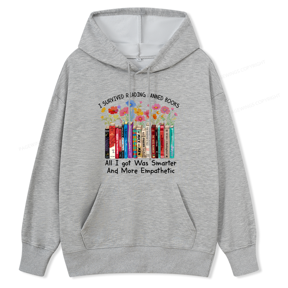 Pagewings Survived Banned Books Got Smarter Unisex Classic Hoodie