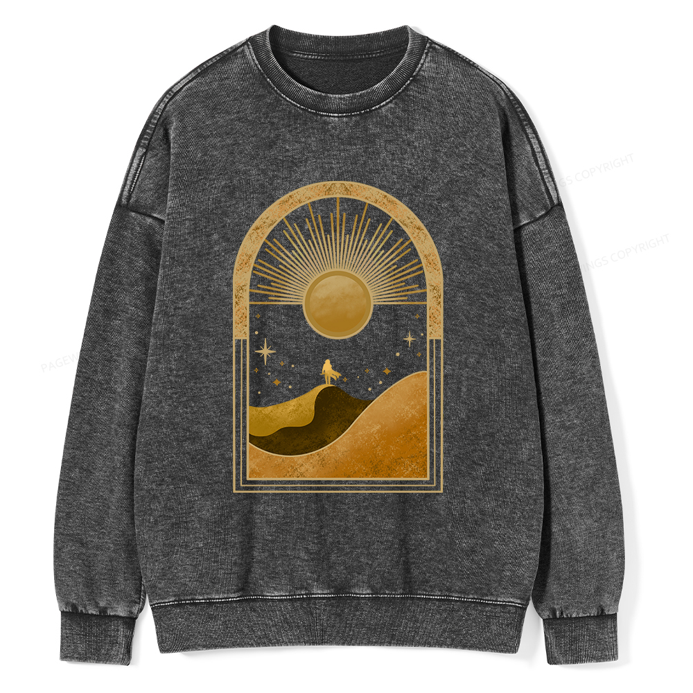 Pagewings Sci-Fi Lover Unisex Washed Sweatshirt