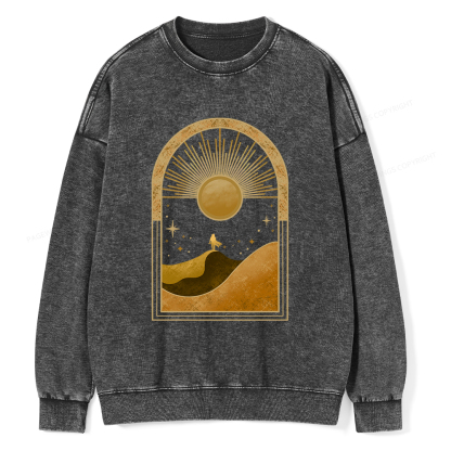Pagewings Sci-Fi Lover Unisex Washed Sweatshirt