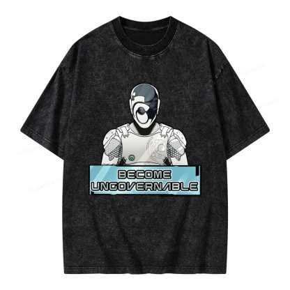 Pagewings Become Ungovernable Unisex Washed T-shirt