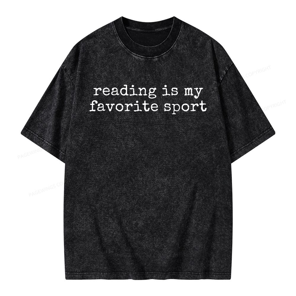 Pagewings Reading Is My Favorite Sport Unisex Washed T-shirt