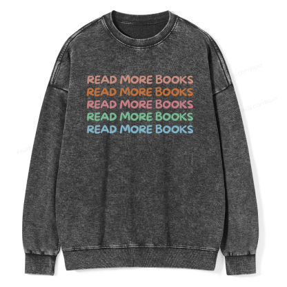 Pagewings Read More Books Unisex Washed Sweatshirt
