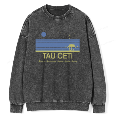 Pagewings Tau Ceti Unisex Washed Sweatshirt