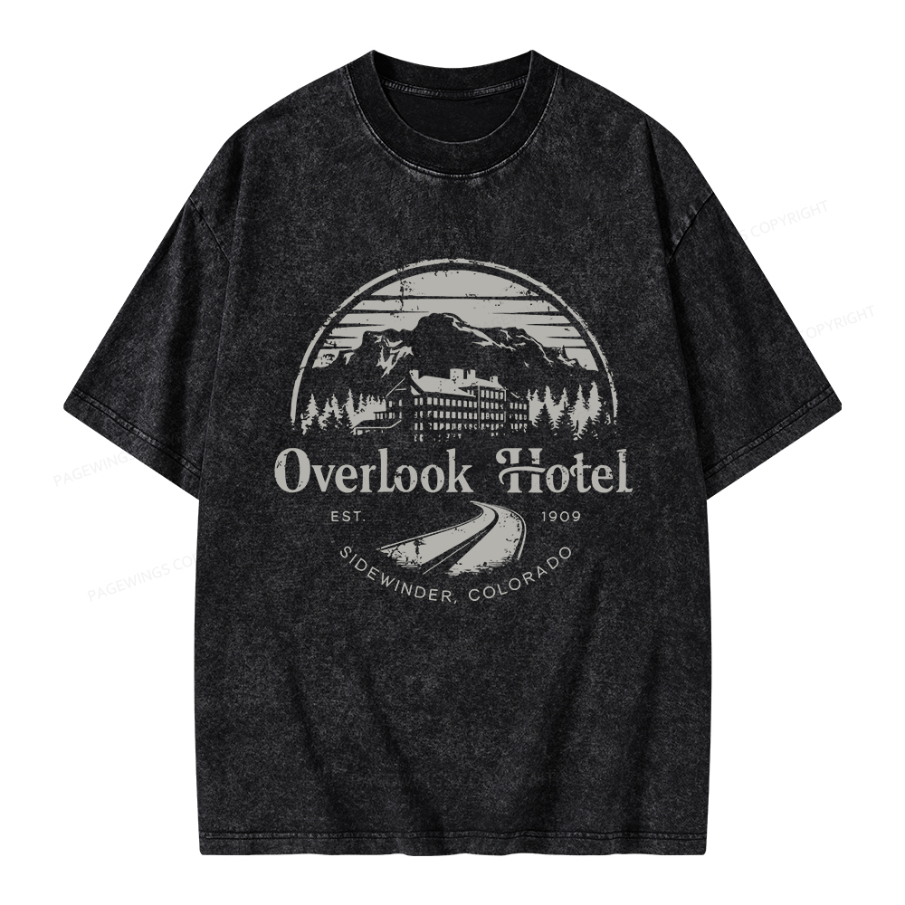Pagewings Overlook Hotel  Unisex Washed T-shirt
