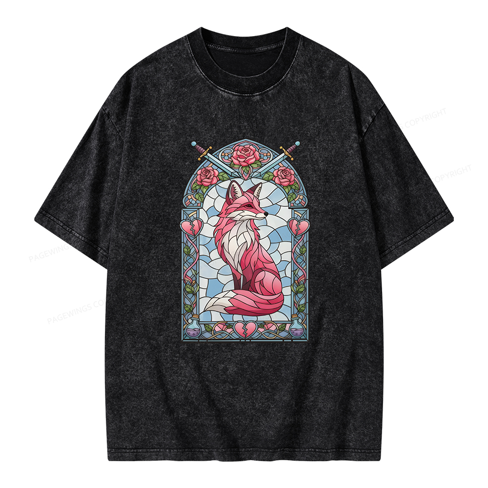 Pagewings Evangeline Fox Unisex Washed T-shirt