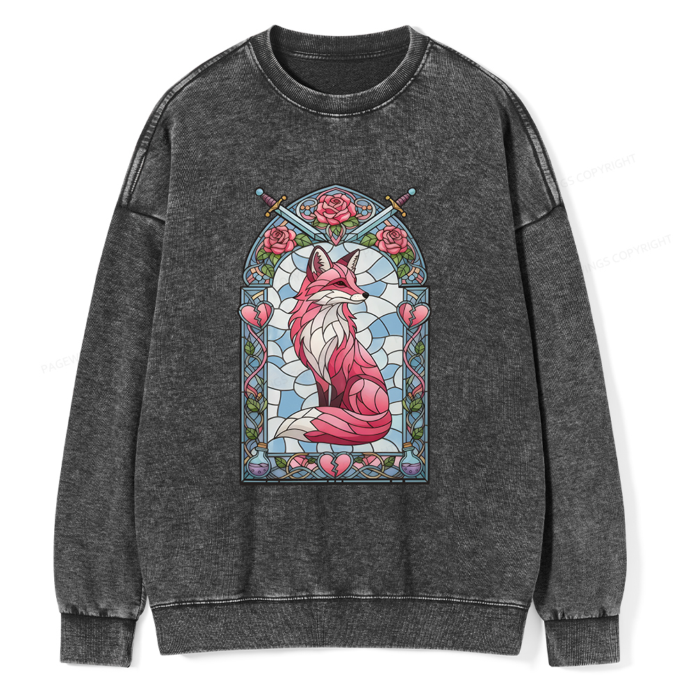 Pagewings Evangeline Fox Unisex Washed Sweatshirt