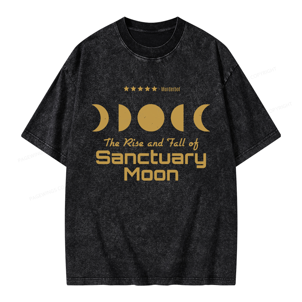 Pagewings The Rise And Fall Of Sanctuary Moon Unisex Washed T-shirt