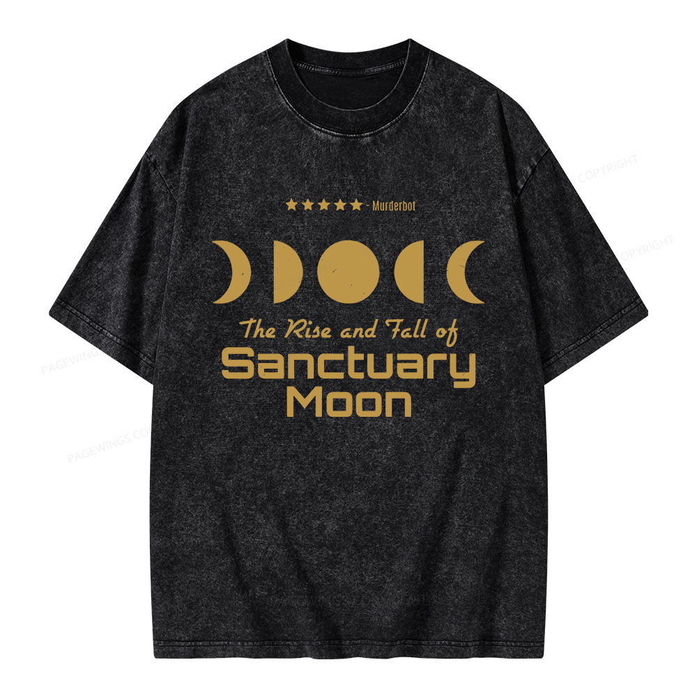 Pagewings The Rise And Fall Of Sanctuary Moon Unisex Washed T-shirt