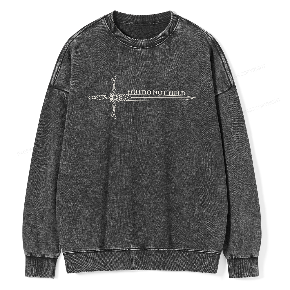 Pagewings You Do Not Yield Unisex Washed Sweatshirt