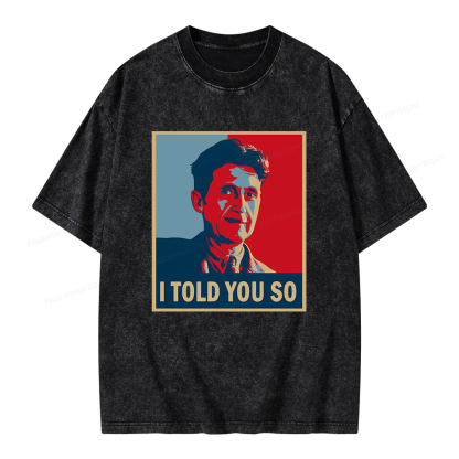 Pagewings I Told You So Unisex Washed T-shirt
