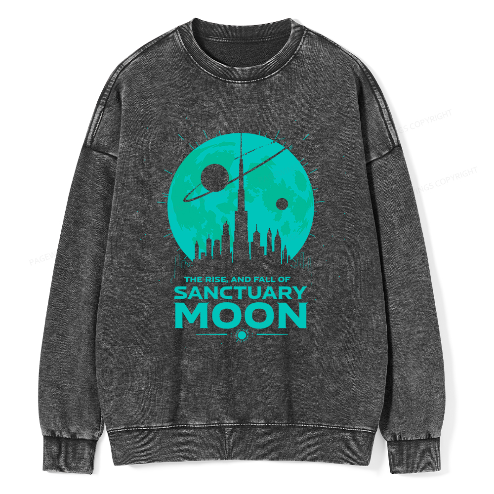 Pagewings Sanctuary Moon Unisex Washed Sweatshirt